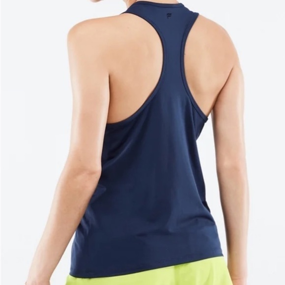 Fabletics NWT Teagan Racerback Tank Top Abyss Blue Size Medium - Picture 2 of 10
